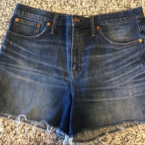 Madewell High Waist Cutoff Denim Shorts